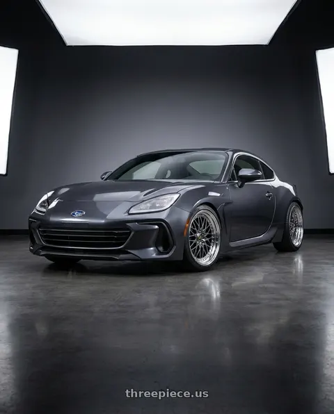 2023 Subaru BRZ Premium with Work Vs-Xv 5x100 18x8.5+40 O Disk Brilliant Silver Black wheels
