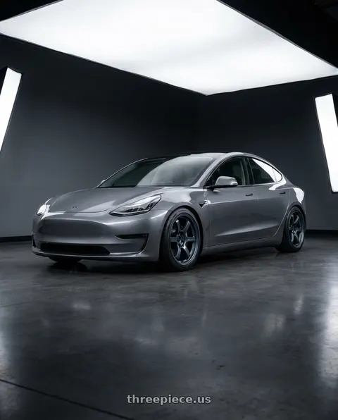 2023 Tesla Model 3 Performance with Gram Lights 57DR 5x114.3 19x9.5+25 Gunblue II wheels
