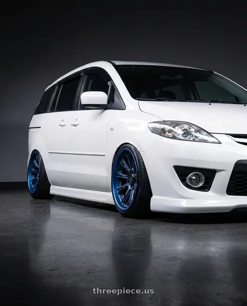 2010 Mazda 5 with Black Rhino Hard Alloys BR020 DIAMONDBACK 5X127 17x8.5 +25 METALLIC BLUE wheels