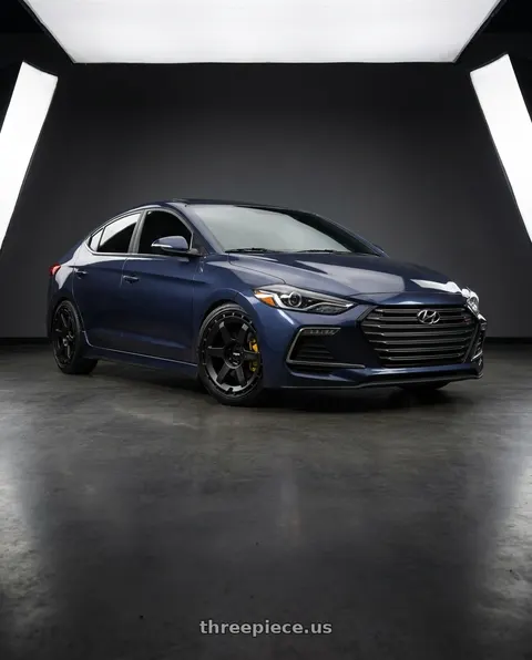 2018 Hyundai Elantra Sport with Rotiform 1PC R186 KB1 5X114.3 19X8.5 +40 MATTE BLACK wheels