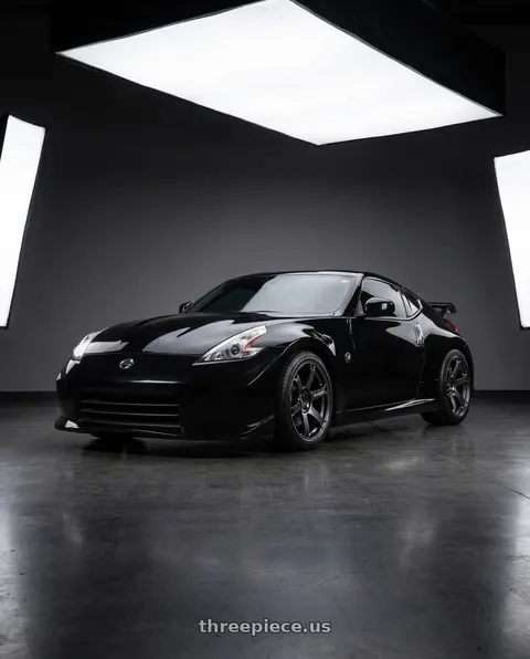 2009 Nissan 370Z Nismo with Volk Racing TE37 SAGA S-PLUS 5x114.3 19x10.5 +22 DIAMOND DARK GUNMETAL wheels