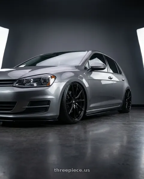 2015 Volkswagen Golf with MST Wheels DELTA 5X112 18X8.5 +43 Glossy Black wheels