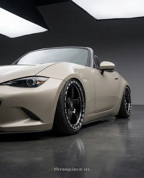 2021 Mazda MX-5 Miata with Forgestar D5 Beadlock 5x114.3 17x10 0 Gloss Black Machined wheels