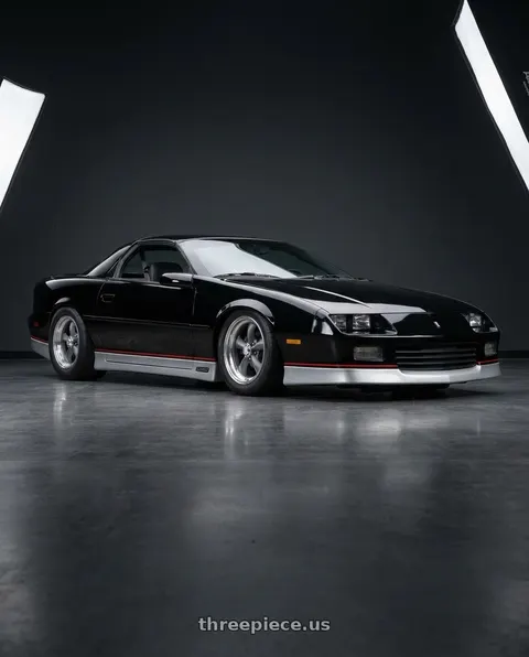 1998 Chevrolet Camaro with American Racing Vintage VN215 CLASSIC TORQ THRUST II 5X120.65 17X8 +8 MAG GRAY MACHINED LIP wheels