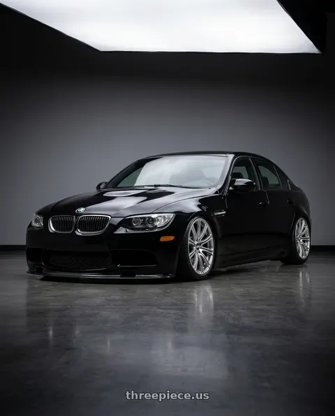 2010 BMW M3 with BBS RE-V7 5x112 18x8.5 +42 Diamond Silver wheels