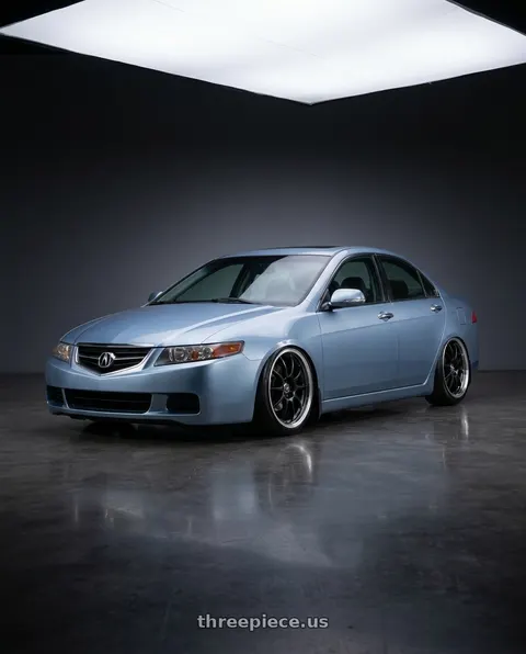 2005 Acura TSX with Enkei J10 5x100/114.3 18x7.5+38 Black w/ Machined Lip wheels