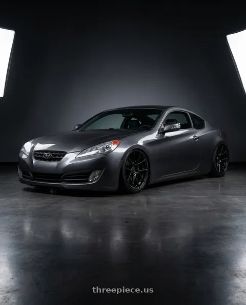 2014 Hyundai Genesis Coupe with Avant Garde Wheels M510 5X114.3 19x9.5 +40 Matte Black wheels