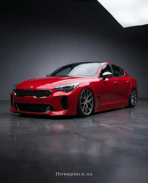 2022 Kia Stinger with BBS CC-R 5x114.3 19x8.5+30 Graphite w/ Diamond Cut Face wheels