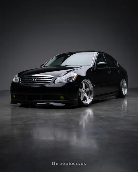 2007 INFINITI M35 with Work Lanvec Ld1 5x114.3 20x8.5+38 A Disk Machine Silver Polish wheels