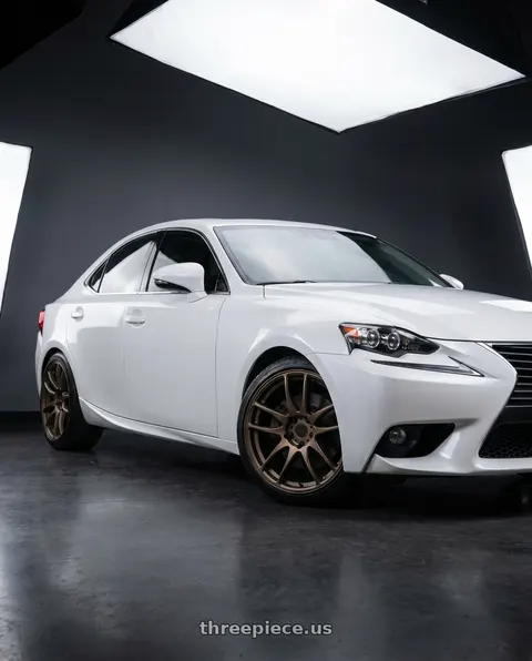 2014 Lexus IS250 with Work Emotion Cr Kiwami 5x114.3 18x9.5 +38 Matte Bronze wheels