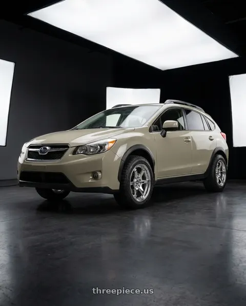 2014 Subaru XV Crosstrek with ESR Wheels APX6 5x100 18x8.5 +35 Chrome wheels
