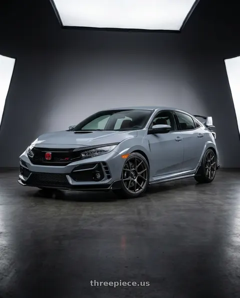 2021 Honda Civic with Konig Ampliform 5x120 18x8.5+32 Dark Metallic Graphite wheels