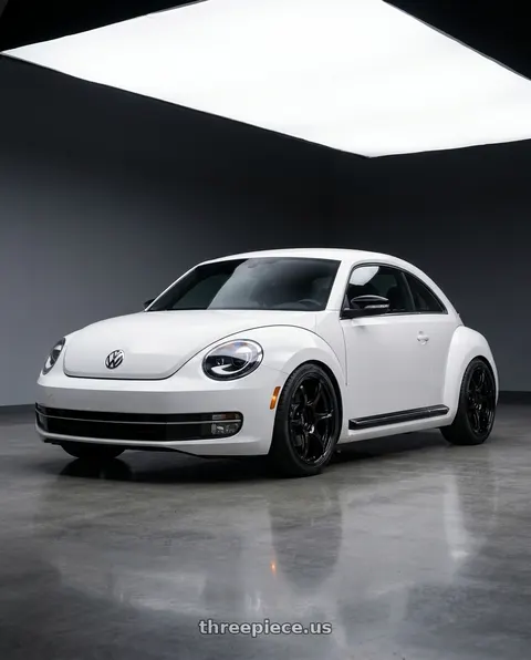 2016 Volkswagen Beetle with Advan RGIII 5x112 18x8+42 Gloss Black wheels