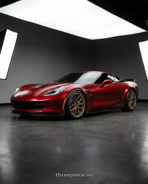 2019 Chevrolet Corvette Grand Sport with F1R FS3 5x120 20x9 +20 Matte Bronze wheels