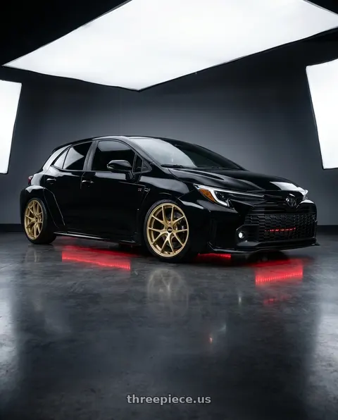 2025 Toyota GR Corolla with BBS RI-A 5x114.3 18x9.5+35 Gold wheels