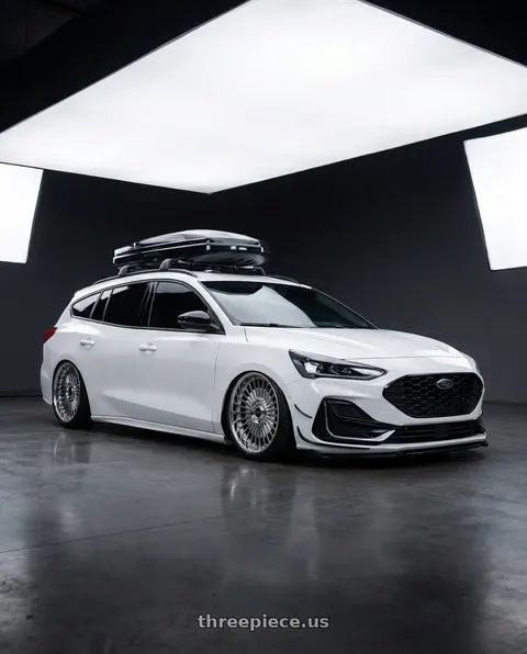 2023 ford focus wagon with Work Emitz Black Polish 5x100 19x8.0 +38 wheels