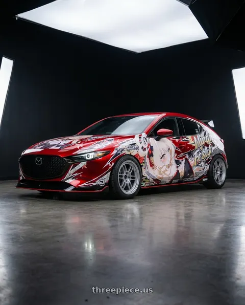 2026 Mazda 3 with Enkei RPF1 5x114.3 16x7+43 Silver wheels