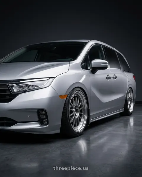 2024 Honda Odyssey with SSR Professor TF1 5x120 20X8.5+43 SL Disk Titan Silver wheels