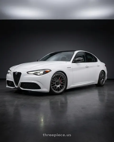 2022 Alfa Romeo Giulia Veloce with Konig MRK1 5X114.3 19x9.5+40 Hyper Carbon - Gloss Black Gear Cap/Logo/Cover Plate wheels
