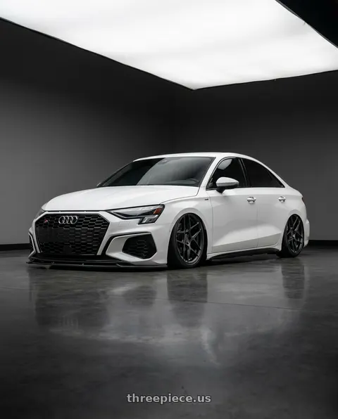 2024 Audi S3 with Aodhan AFF2 5x112 19x9.5+35 Matte Black wheels