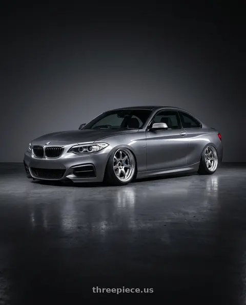 2015 BMW M235i with Work Emotion T7r 5x120 18x9.5 +22 Gt Silver wheels