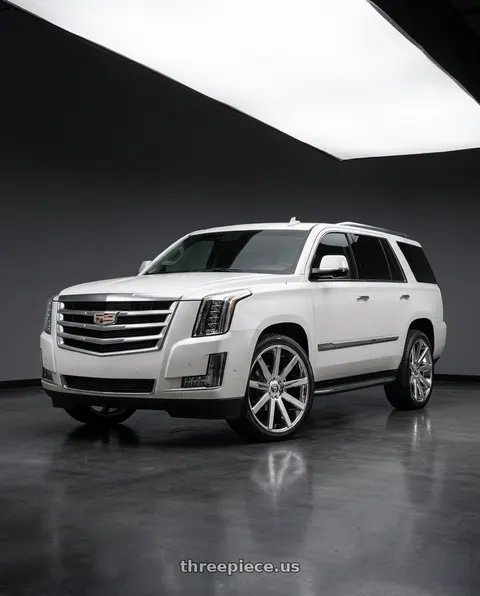 2017 Cadillac Escalade Luxury with DUB 1PC S120 SHOT CALLA 6X139.7 26X10 +20 CHROME PLATED wheels