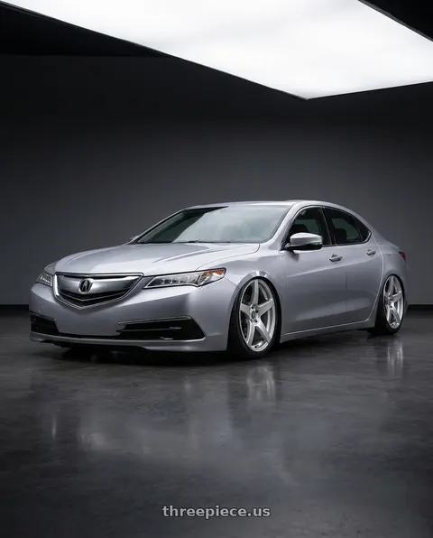 2019 Acura TLX with Forgestar CF5 5x114.3 19x9 +35 Gloss Silver wheels