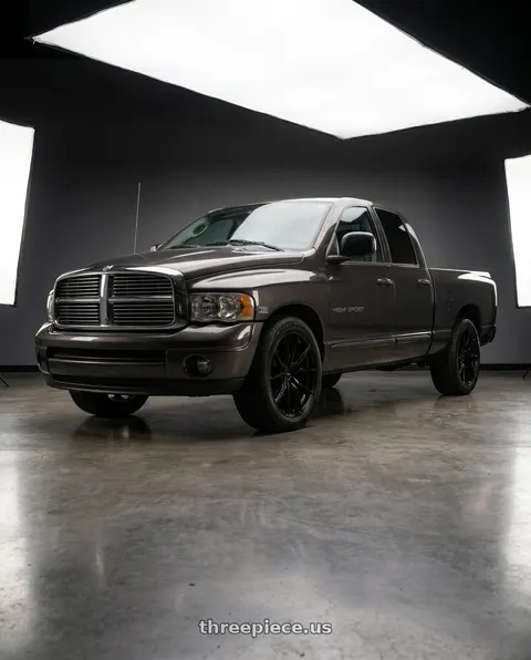 2004 Dodge Ram 1500 with Advanti Racing 80B Hybris 5x114.3 18x8 +35 Gloss Black wheels
