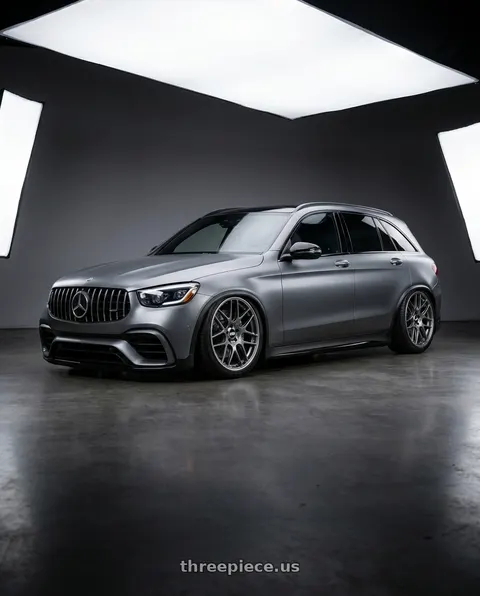 2021 Mercedes benz glc amg63 with BBS CH-R 5x112 19x8.5 +48 Satin Titanium Polished Rim Protector wheels