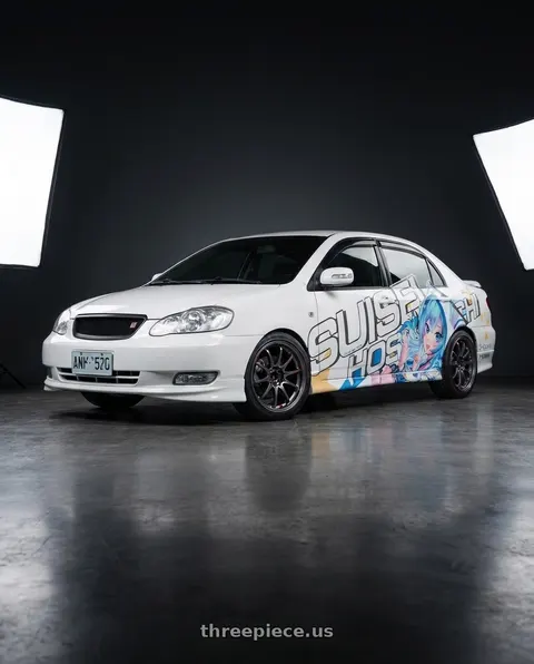 2003 Toyota Corolla with Volk Racing CE28N-PLUS SL 5x100 17x7.5+43 Pressed Graphite wheels