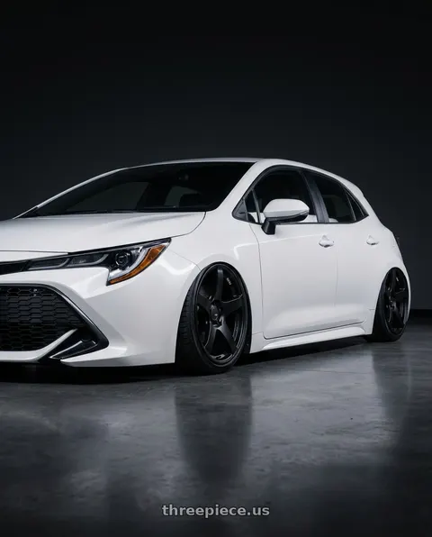 2023 Toyota Corolla with Ssr Gtv01 5x114.3 18x9+35  FLAT BLACK wheels