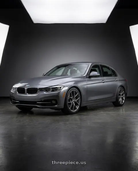 2017 BMW 330i xDrive with BBS SR 5x120 18x8.0+32 Satin Himalaya Grey wheels