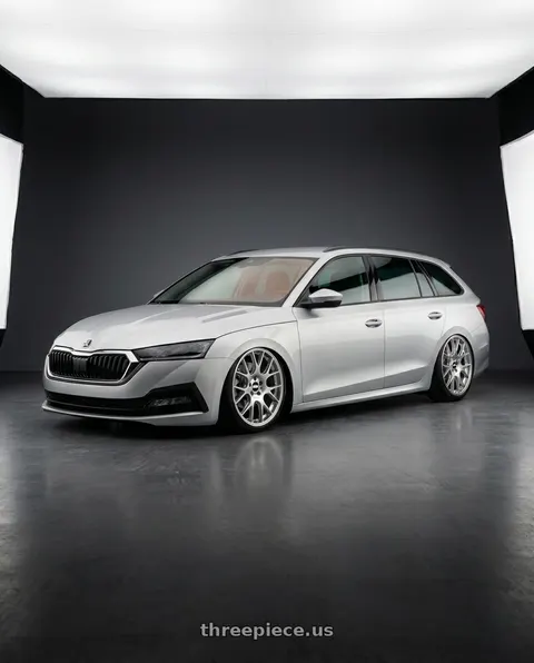 2025 Skoda octavia combi with BBS CH-R 5x130 19x11 +56 Brilliant Silver Polished Rim Protector wheels