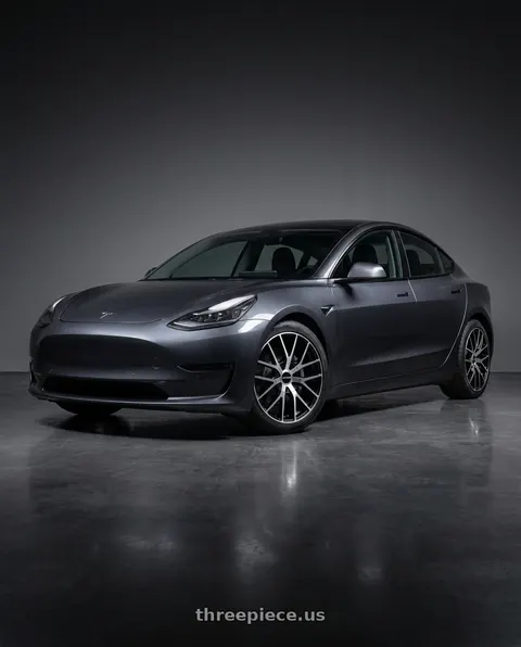2026 Tesla Model 3 with TOUREN TR60 3260 5x108/5x114.3 18x8 +40 GLOSS BLACK MACHINED wheels