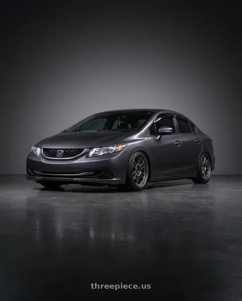 2015 Honda Civic LX with Konig Hypergram 5x114.3 18x8.5+45 Matte Grey wheels