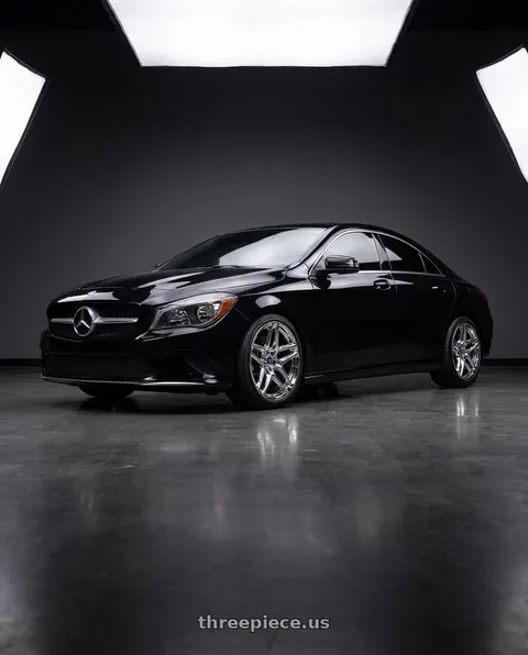 2019 Mercedes-Benz CLA250 4Matic with Heritage Wheel EBISU MonoC 5x112 18x8.5+35 Chrome wheels