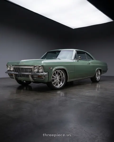 1965 Chevrolet Impala with US Mag 1PC U110 RAMBLER 5X120.65 20X8 +1 CHROME PLATED wheels