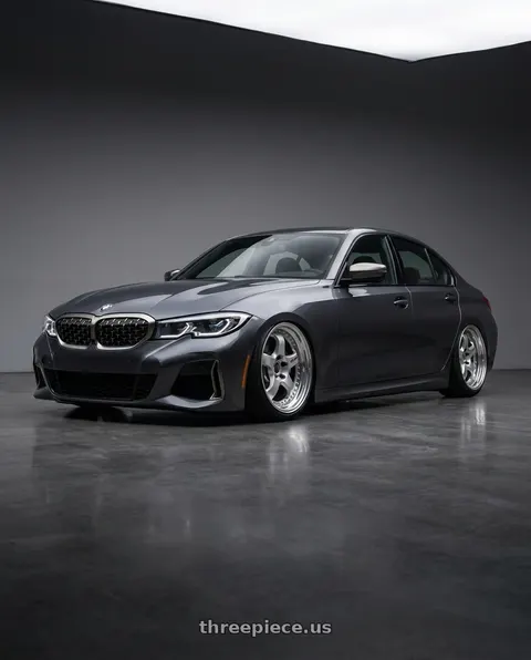 2020 BMW M340i with Work Meister S1 3P 5x112 19x9+44 R Disk Silver wheels