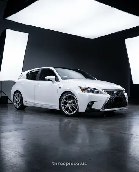 2015 Lexus CT200h F Sport with BBS RE-V7 5x100 18x8 +45 Diamond Silver wheels