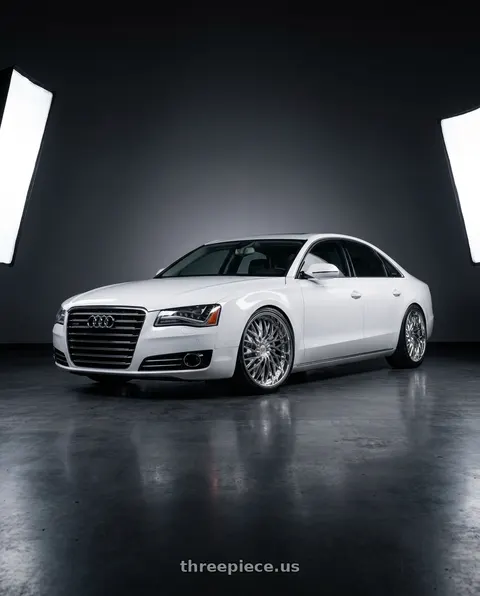 2012 Audi A8 Quattro with Cavallo CLV-43 5x112/5x114.3 20x8.5 +35 Nano Chrome wheels
