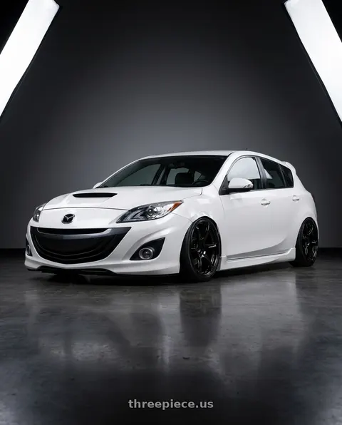 2012 Mazda 3 Mazdaspeed with Advan RGIII 5x114.3 18x9.5+45 Gloss Black wheels