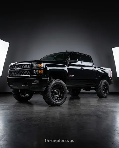 2015 Chevrolet Silverado 1500 LT with WELD Off-Road Gradient 5x139.7 20x10 -18 Satin Black wheels