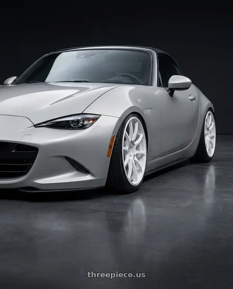 2021 Mazda MX-5 Miata with Advan RCIII 5x114.3 17x8+38 White wheels
