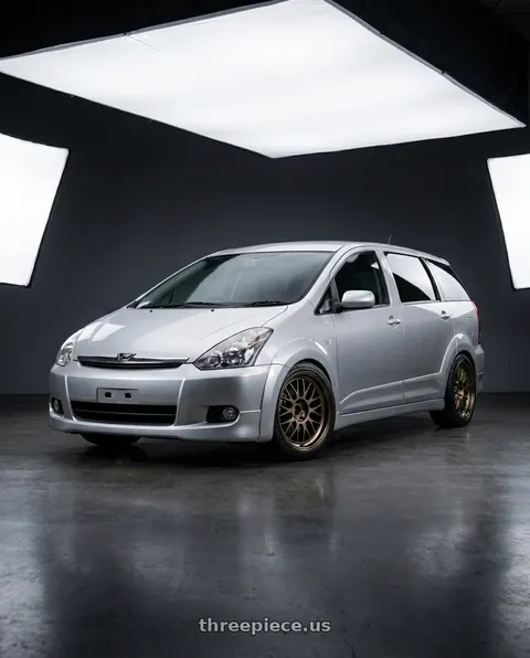 2004 Toyota Wish with Volk Racing 21A 5x114.3 18X10.5+15  Bronze wheels