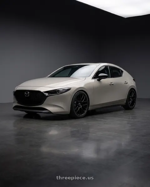 2025 Mazda 3 2.5 Carbon Turbo with Work Emotion m8r 5x114.3 19x8.5 +38 Matte Black wheels