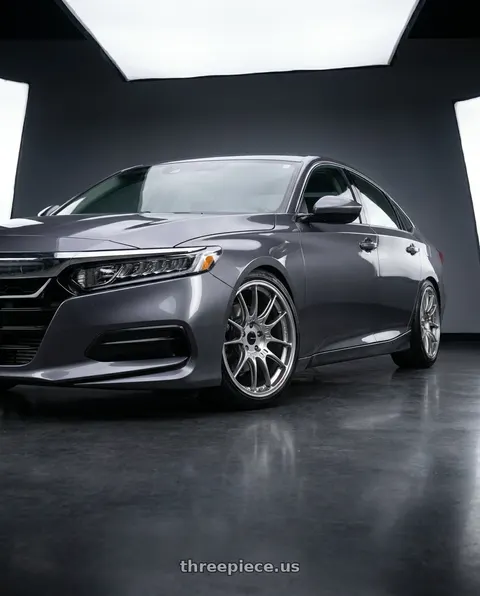 2019 Honda Accord LX with Enkei GTC02 5x112 18x9+25 Hyper Silver wheels