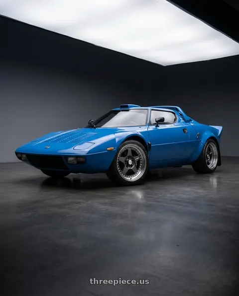 1974 Lancia Stratos with Work Meister Cr01 5x108 16x8+10 A Disk Matte Gunmetal wheels