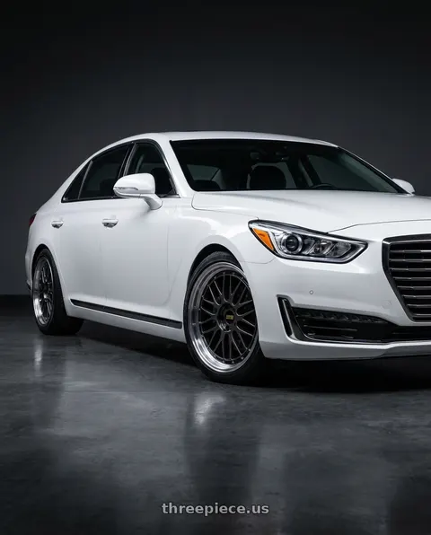 2018 Genesis G90 Ultimate with BBS LM 5x114.3 20x9.0+28 Diamond Black wheels