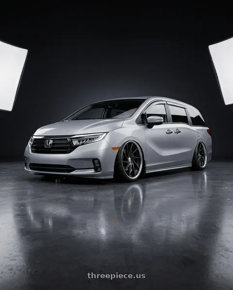 2024 Honda Odyssey with Work Gnosis Cvs 5x120 21x8.5+45 H Disk Matte Black wheels