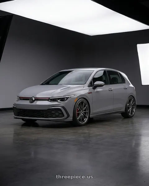 2022 Volkswagen GTI with Enkei DRACO 5x114.3 18x8.0+35 Anthracite wheels